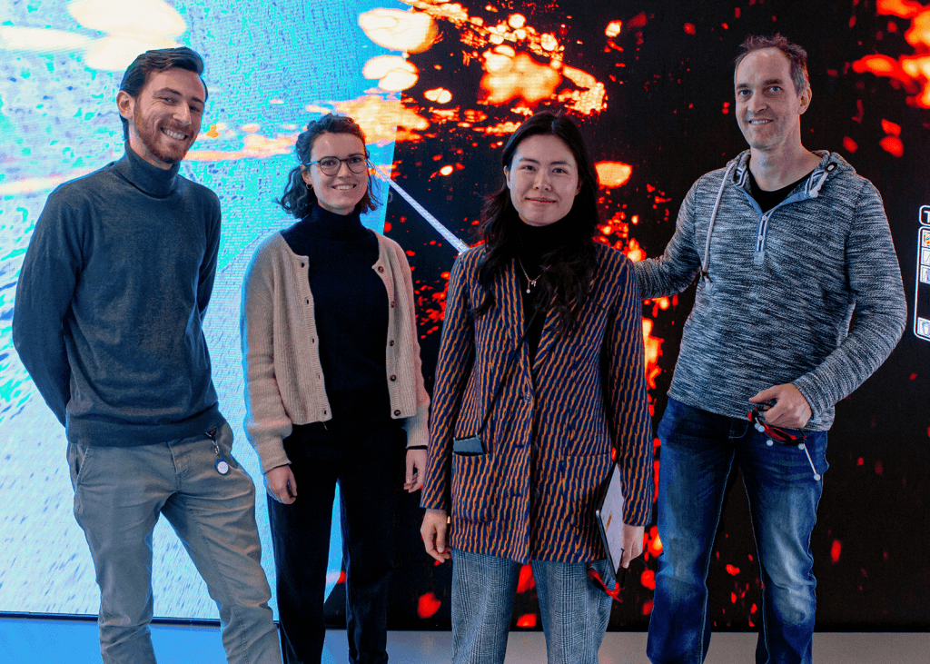 Hien Hoang with the scientists from HLRS. Photo by Christopher Williams.