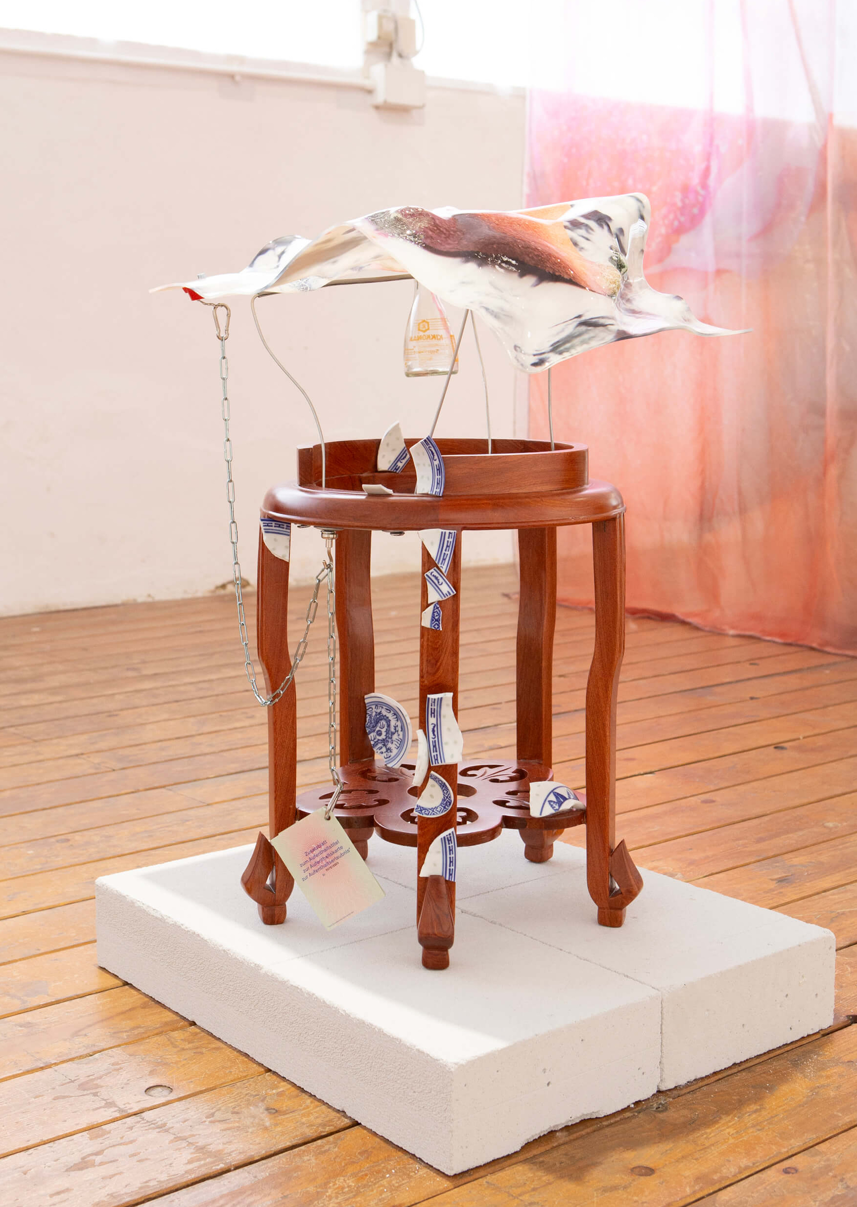 Installation view and artwork view from the solo exhibition "Across the ocean" of Hiền Hoàng, at Mucho Mas! Gallery Turin, Italy in 2024. Curated by Mucho Mas and part of the Turin Photography Festival 2024.