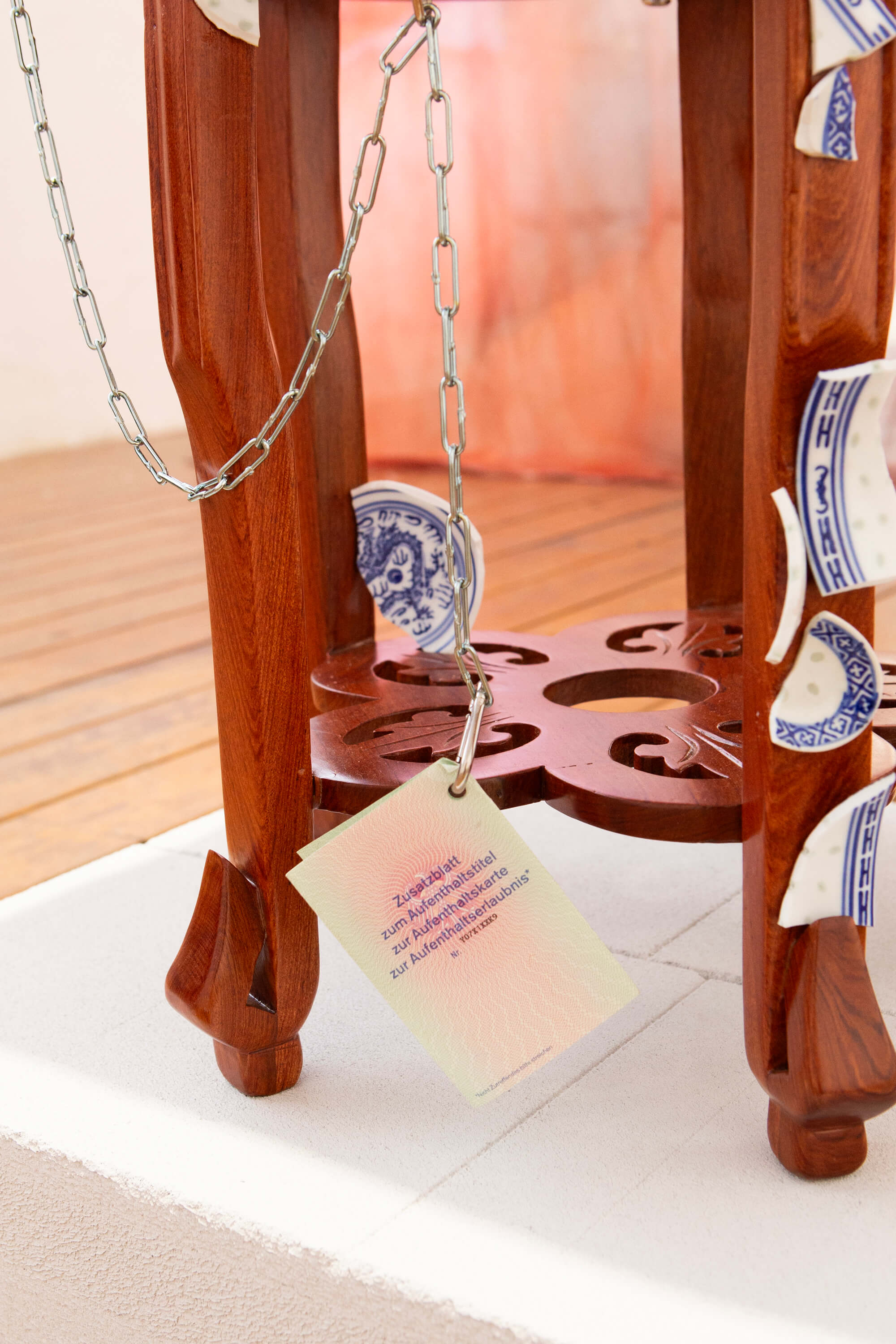 Installation view and artwork view from the solo exhibition "Across the ocean" of Hiền Hoàng, at Mucho Mas! Gallery Turin, Italy in 2024. Curated by Mucho Mas and part of the Turin Photography Festival 2024.