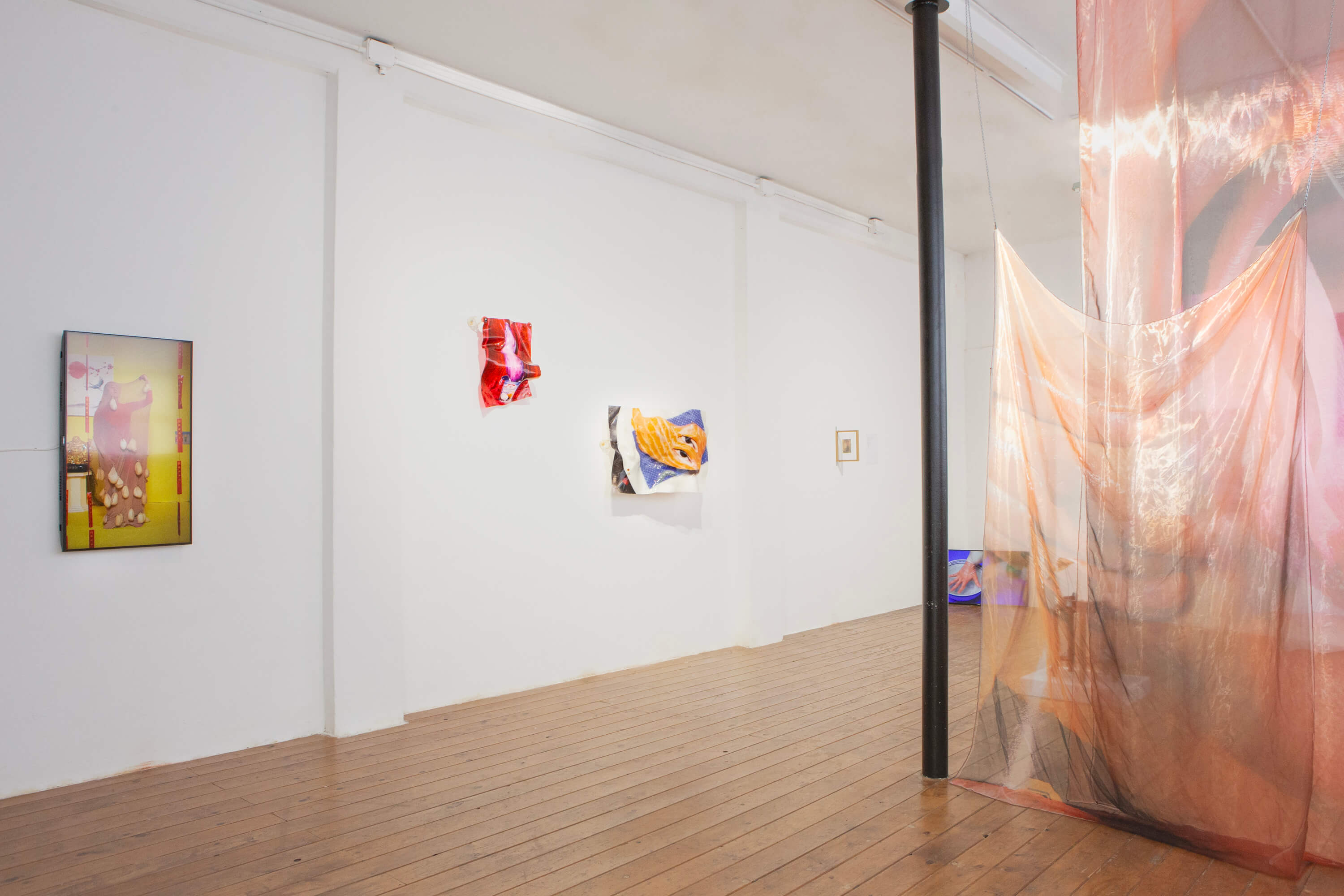 Installation view and artwork view from the solo exhibition "Across the ocean" of Hiền Hoàng, at Mucho Mas! Gallery Turin, Italy in 2024. Curated by Mucho Mas and part of the Turin Photography Festival 2024.