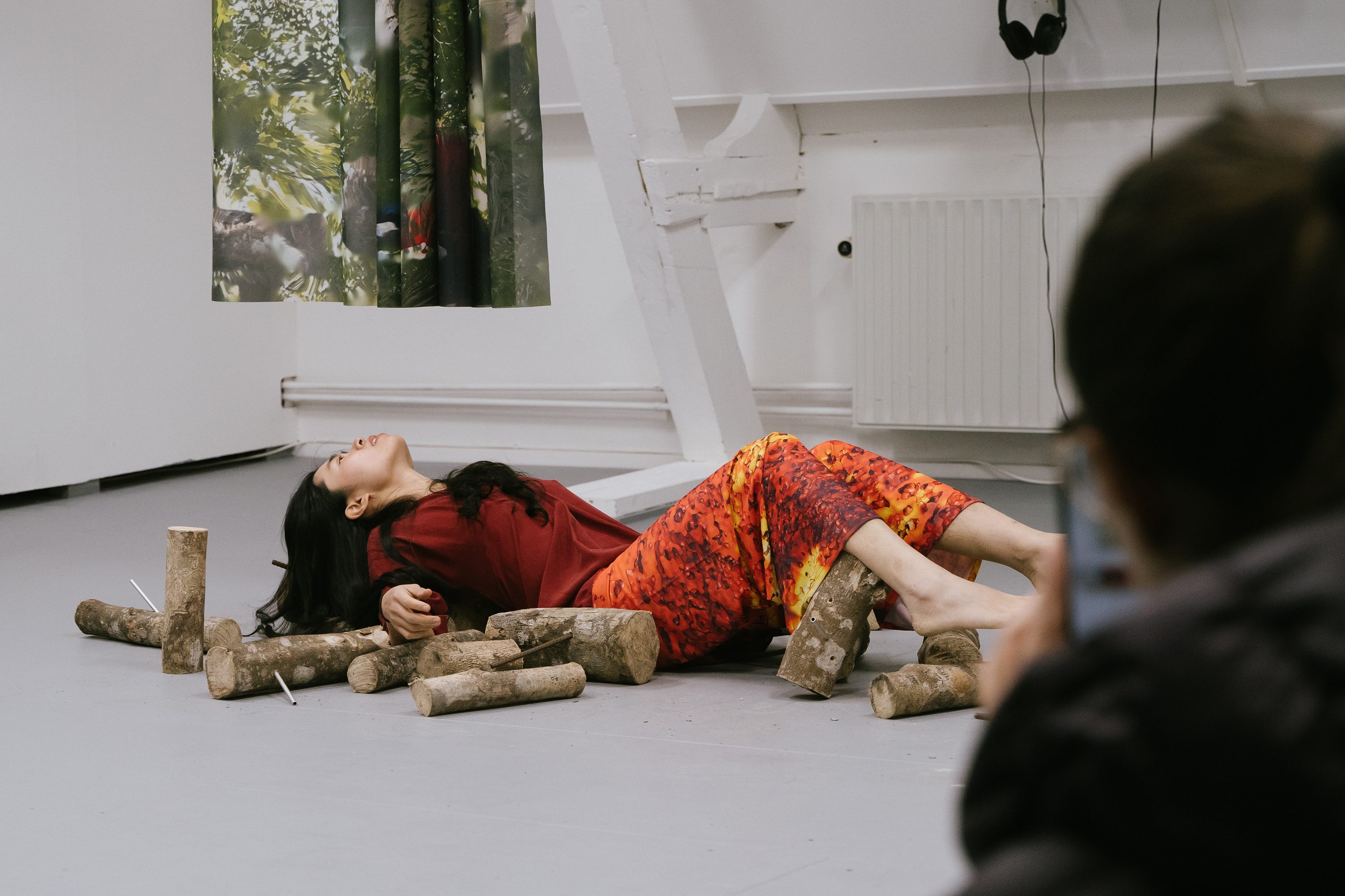 Ritual of Dreamers. Performance by Hien Hoang, for "Scent from Heaven", exhibited at FotoDOK Utrecht, Netherlands, 2024. Photo by Anastasia Vinogradova.