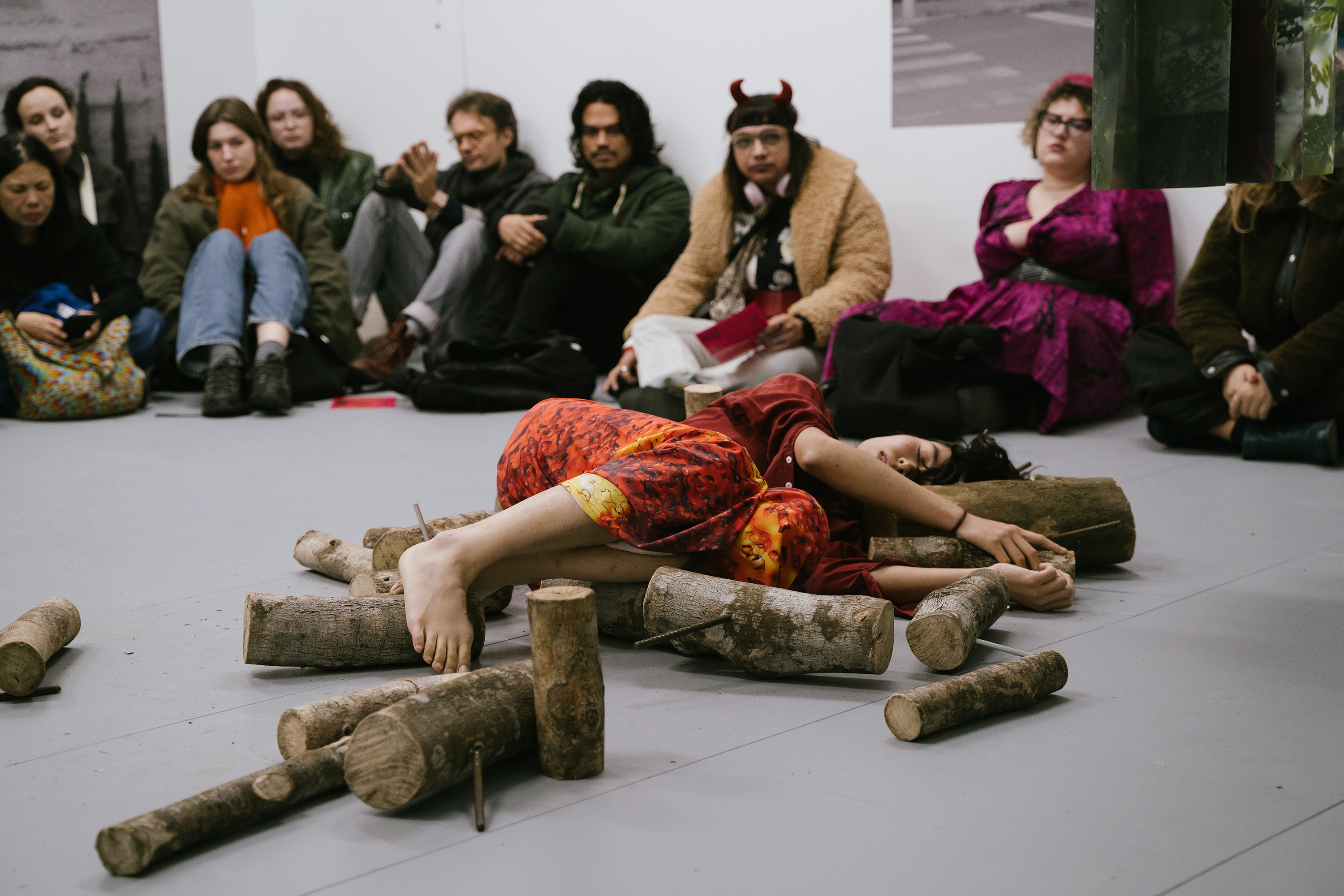 Ritual of Dreamers. Performance by Hien Hoang, for "Scent from Heaven", exhibited at FotoDOK Utrecht, Netherlands, 2024. Photo by Anastasia Vinogradova.