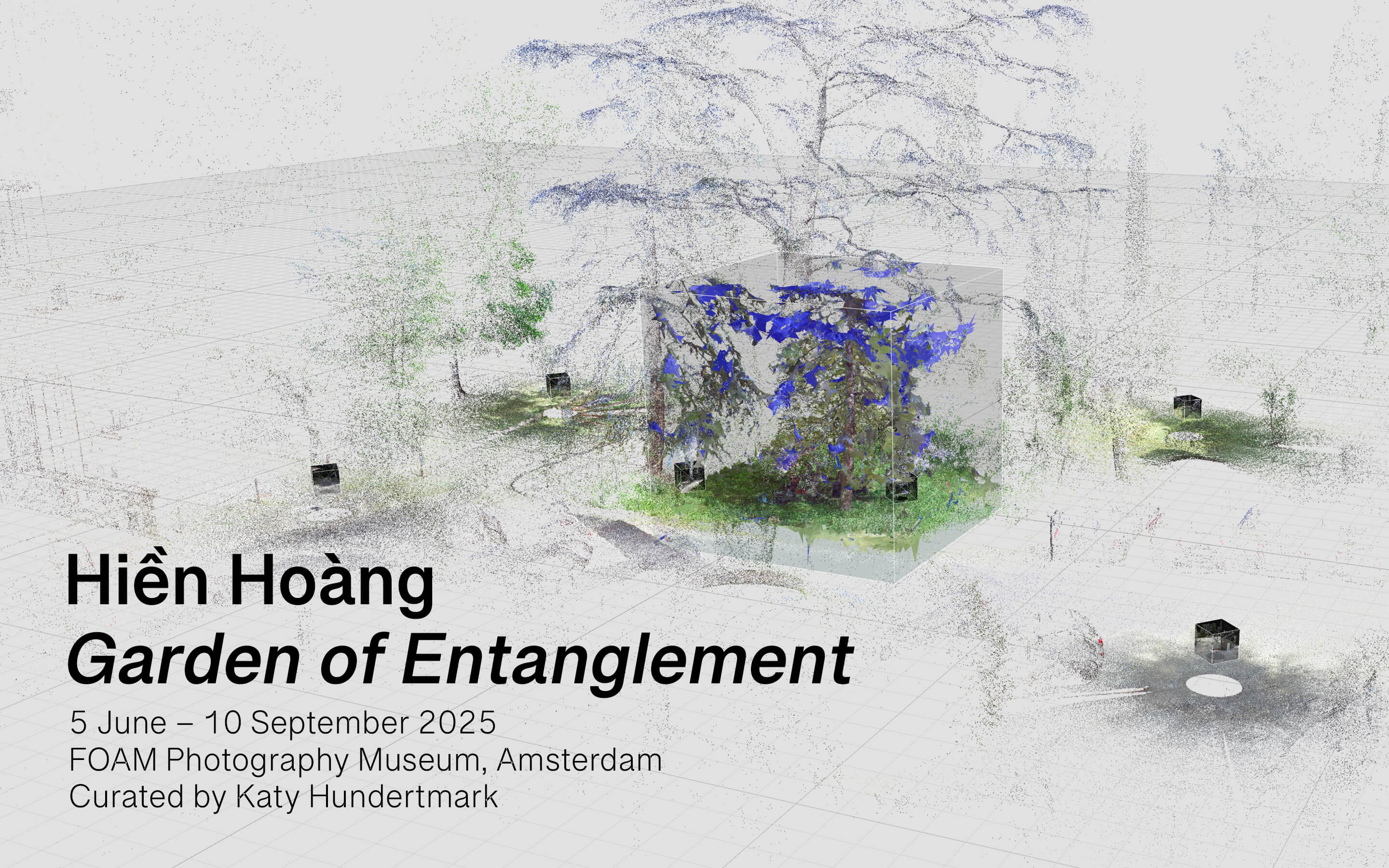 Graphic for the solo exhibition "Garden of Entanglement" of Hiền Hoàng, at the FOAM Photography Museum, in Amsterdam. Exhibition runs from 5 June to 10 September 2025, curated by Katy Hundermark.