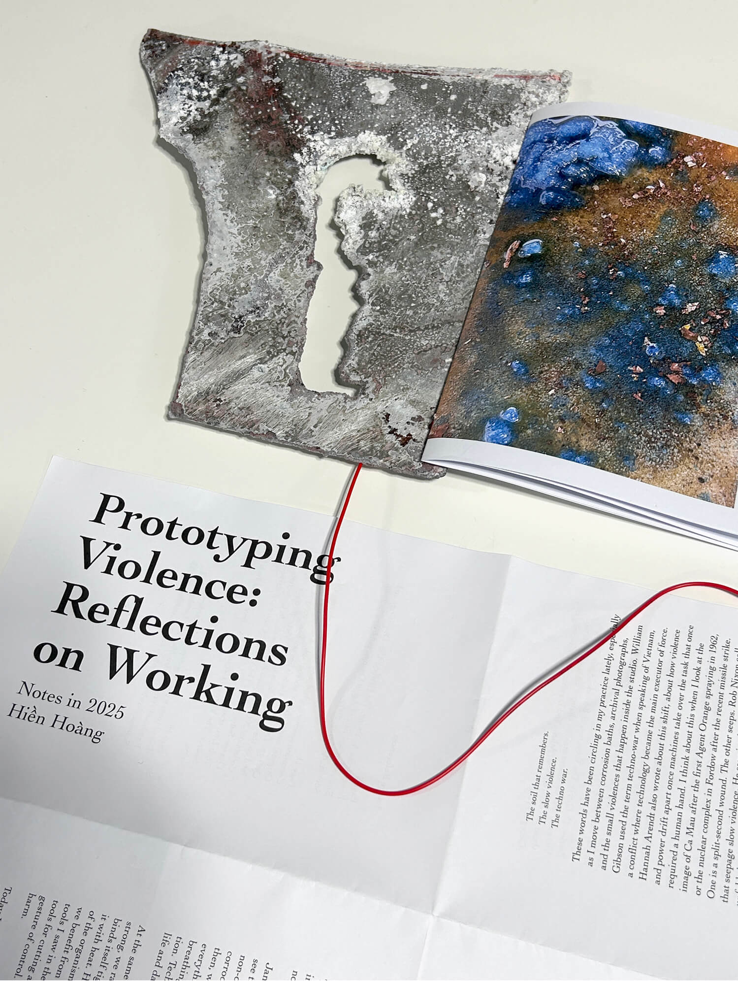 Prototyping Violence. Booklet with reflection and notes on the working. 2025.
