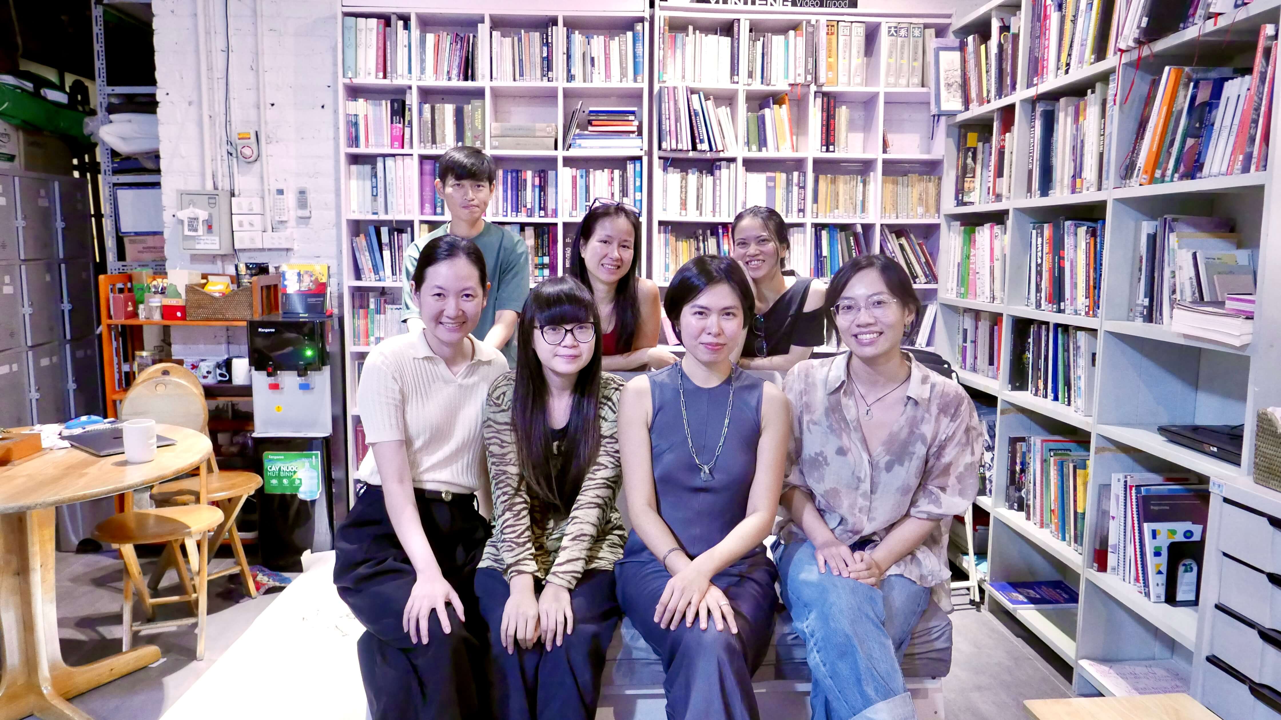 Hiền Hoàng at the reading performance presenting Ngẫm Tượng - How to Touch the Elephant at the Heritage Art Space Hanoi, Vietnam.