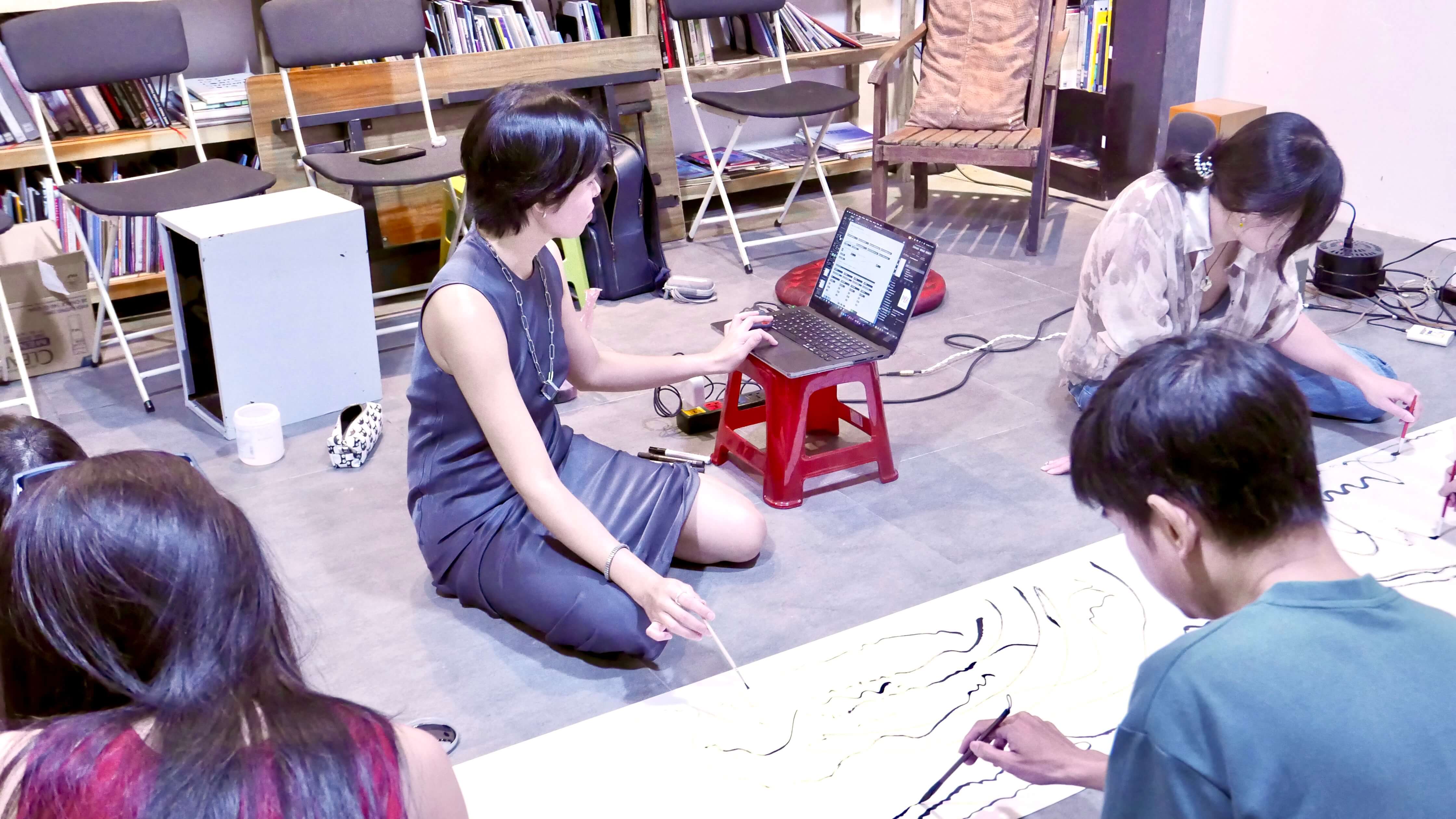 Workshop with deep-listening to soil data and creative mapping